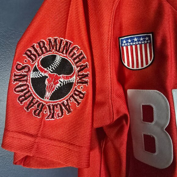 BHAM Jersey V2 Red M #23 Birmingham Black Barons Authentic Negro Leagues - Picture 6 of 8